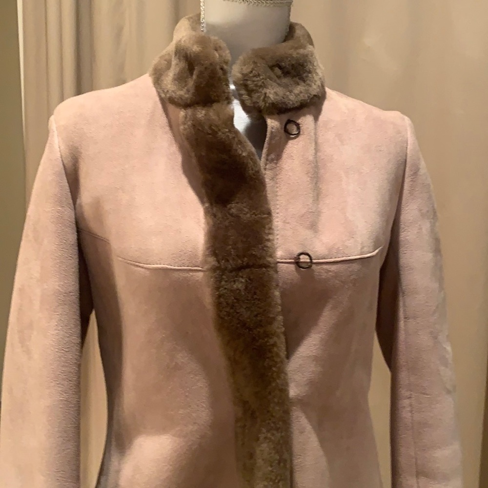Sawyer tan beige NWOT shearling coat XS S M